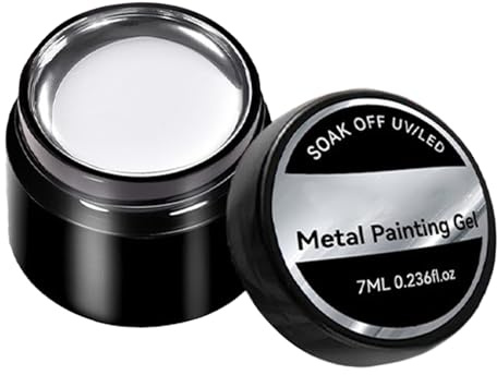 Gel À Ongles Métalliques En Argent - Miroir À Haut Brillant, Vernis Chromé 3D Réfléchissant | Peinture Finale De L'art Nail, Gel De Laquer Brillant Pour La Configuration De Conception De Style M
