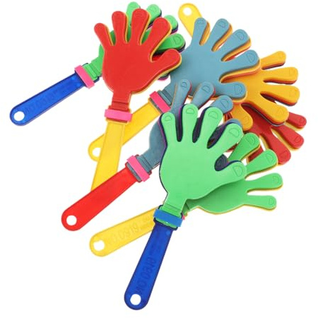 Hohopeti Aplaudidores de Mano Multicolor Pequeños de Plástico, Generador de Ruido para Fiestas y Eventos, Juguetes Ruidosos para Niños y Adultos, Pack de 8 Piezas para Celebraciones