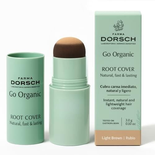 FARMA DORSCH – Ritocco Ricrescita | Correttore Istantaneo Radici e Barba | Finish Naturale | Effetto Densità | Anti-Grasso & Anti-Sudore | 3 Tonalità (Castano Chiaro, 30 g (Confezione da 1))