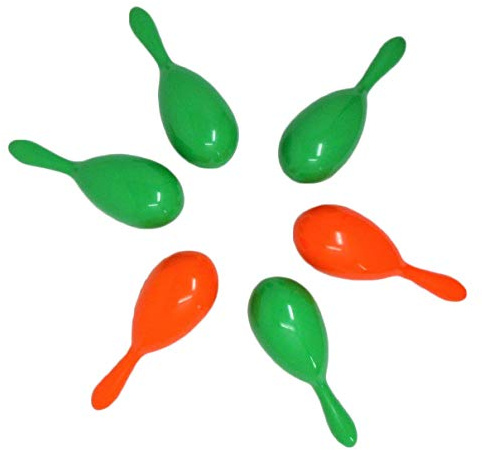 DWD Set of Plastic Maracas (6 Set)