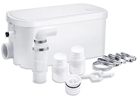 Pompa per la Doccia Bagno Lavabo Bidet da 250W 2 ingressi per doccia e lavandino, con filtro a carboni