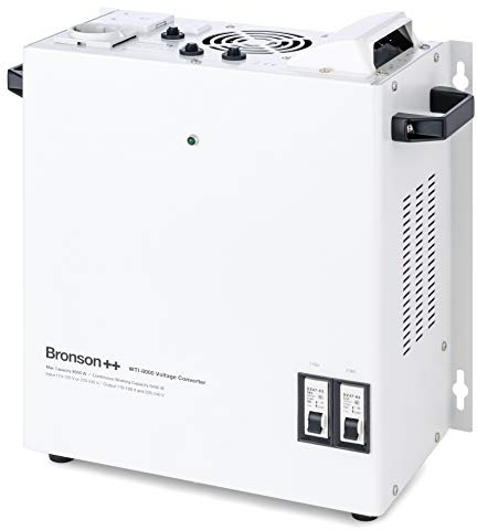 Bronson++ WTI 110 Volt USA spänningsomvandlare transformator för väggmontering Watt – i: 110 V eller 220 V/ut: 110 V och 220 V – Bronson 8000 Watts