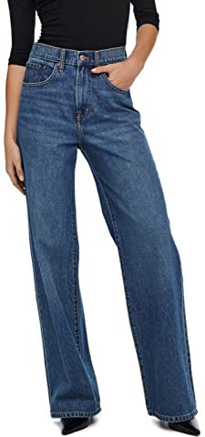 ONLY Female Jeans mit weitem Bein ONLHOPE Hohe Taille Weiter Beinschnitt Jeans