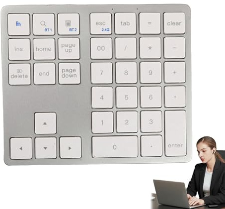 Generico Tastierino numerico wireless, tastiera numerica piccola