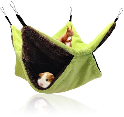 YMTWSRY Meerschweinchen Hängematte, Hängematte für Haustierkäfige Warme Käfig Haustier Hamster Hängebett Haustierkäfighängematte für Frettchen Zuckergleiter Ratten Kleintiere