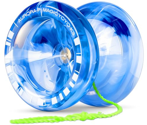 MAGICYOYO JoJo K3 Aurora-p, Yoyo professionnel pour spin, yo-yo réactif et non réactif pour débutants et avancés, avec 12 cordes Yoyo et kit d'accessoires Yo