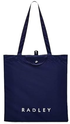 RADLEY London Womens Responsible Foldaway Shopper Shopping Shoulder Tote Bag in Evenfall Navy Blue