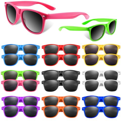 BOUBONI Occhiali da sole per bambini in bulk, bomboniere retrò per feste, per matrimonio, spiaggia, estate, forniture per feste in piscina, regali (20, colori misti A)