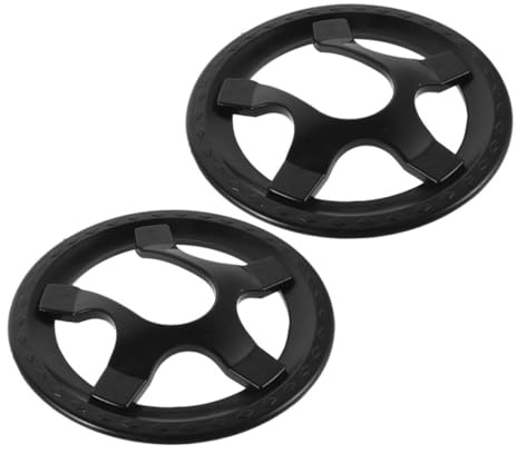 Abaodam Protector de Plato para Bicicleta de 2 Piezas Negro de Plástico
