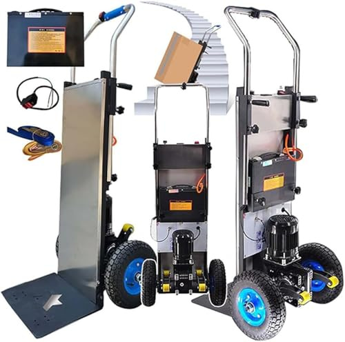 WNRLL 1200 W Electric Hand Truck Electric Stair Climbing Cart Load Capacity (400kg), Removable Battery (48v/22ah) Up And Down Stairs,01