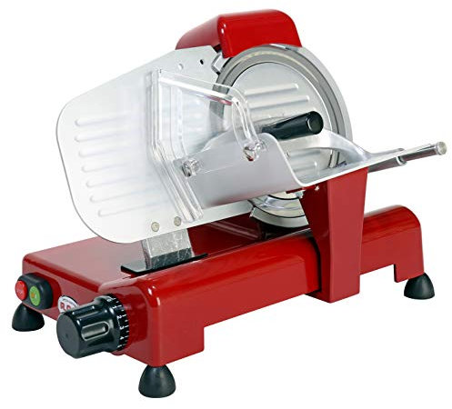 RGV Special Edition 20 Rebanadora de embutidos, fabricada en Italia, hoja Ø 200 mm, aluminio, color rojo