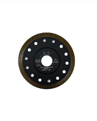 Disco diamantato Dekton, extra fine 1,1 mm, qualità professionale di alta qualità per piastrelle in ceramica, marmo, cemento, travertino, terrazo,pomodoro, porcellana e ceramica… (115mm)