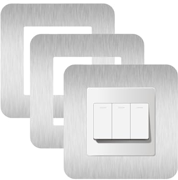 CANGCANG 3PCS Lichtschalter Schutz für Wand,Lichtschalter Abdeckung Grau, Lichtschalter aufkleber Tapetenschutz lichtschalter Tapetenschoner passend jedes Schalterprogramm Ideal als Wandschutz