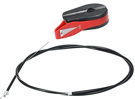 Sanfoelek Interrupteur d'accélérateur universel pour tondeuse à gazon électrique à essence (interrupteur d'accélérateur + ligne d'accélérateur)