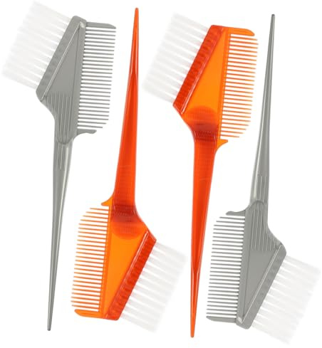 Vaguelly Pinceaux Pour Teinture Capillaire Double Face 4 Pcs Multifonction Salon De Coiffure Poils Et Peignes Pour Application Et Mélange