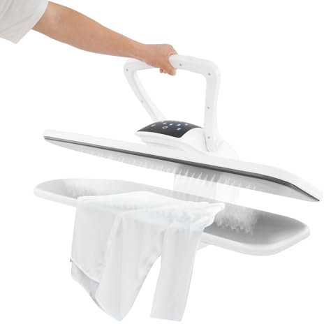 Pressa a vapore intelligente da 2200 W, con display LCD e 5 programmi di tessuto (nylon/seta/lana), pressa per ferro da stiro a vapore per casa, serbatoio dell'acqua da 1000 ml, spegnimento automatico