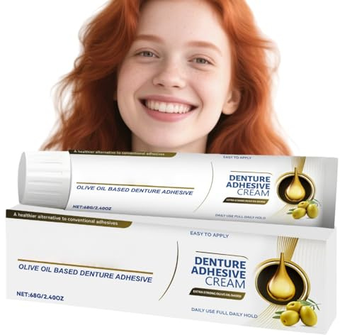 Thermoplastic Denture Adhesive Cream,Easy to Use Compact Design,False Teeth Adhesive for Comfortable False Teeth Wear,Denture Repair for Loose Tooth,Dental Glue for Teeth,Dental Adhesive for Dentures