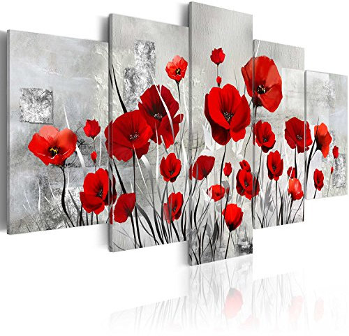 B&D XXL - Akustikbild 225x112 cm Bilder mit Akustikschaumstoff Hochleistungsschallabsorber Schallschutz Leinwandbild XXL 5 tlg Wandbild b-A-0001-b-n