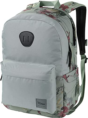Nitro Urban Plus, Old School Daypack mit zusätzlichem gepolstertem Laptopfach, urbaner Streetpack, Alltagsrucksack, Schulrucksack, Schoolbag mit seitlichem Flaschenfach
