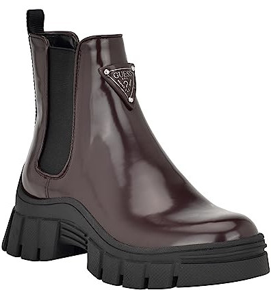 GUESS Damen Hestia Stiefelette, Dunkelrot, 37.5 EU