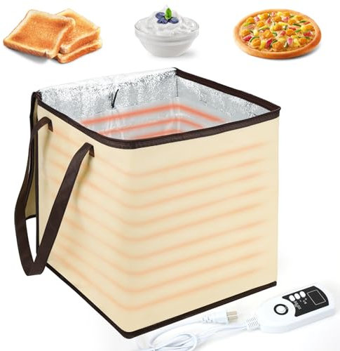 Gärkörbchen Gärbox Sauerteig mit Heizung, Faltbare, Einstellbare Temperaturregelung, Teiggärset Brotgärset Gärkorb zum Brotbacken Set Joghurt, Natto und Handgemachter Seife (##2)