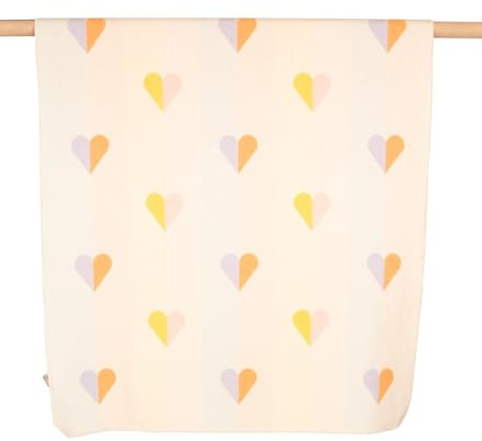 David Fussenegger JUWEL Kinderdecke Herzen rohweiß, 100x140 cm
