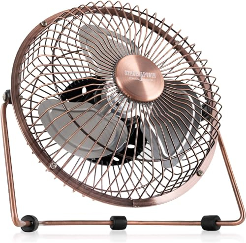 Stagecaptain TV-60U MkII 6 USB-Tischventilator - Ideal für Schreibtische und kleinere Wohnräume - 6 großes Lüfterrad - Komplett aus stabilem Metall - Stufenlos neigbar - An USB-Buchse zu betreiben