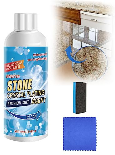 Stone Stain Remover Cleaner, Nano Stone Crystal Plating Agent, Kitchen Marble Oil Stain Cleaner, limpiador de manchas de aceite de mármol de cocina,Apto para granito, baldosas cerámicas (1pcs)