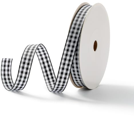 MORSUNBELA Cinta de Regalo, 10 mm x 9 m Cintas Regalo Decorativa, Cintas de Tela para DIY Crafts Cake Bouquet Decoration Christmas Party (Negro) | Cinta decorativa rústica para envolver regalos festivos, decoración de ramo de Navidad
