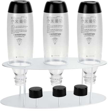 DoohowCase Bottle Drying Rack for Sodastream 1L Slim Bottle & Glass Carafe, Stainless Metal Rack for Kitchen Counter, Organizer Storage Self for Sodastream Bottles