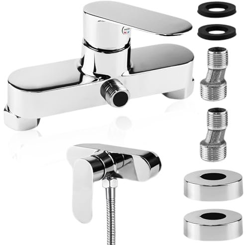 Duscharmatur,Brausearmatur,Mischbatterie dusche,Duscharmatur Einhebelmischer für Badezimmer,Chrom