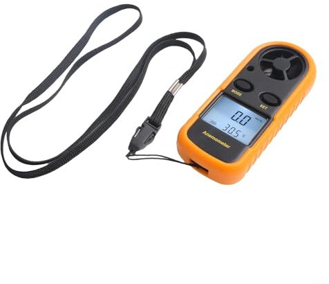 Anémomètre numérique LCD avec jauge de température mesure la vitesse du vent et la température pour les activités de plein air