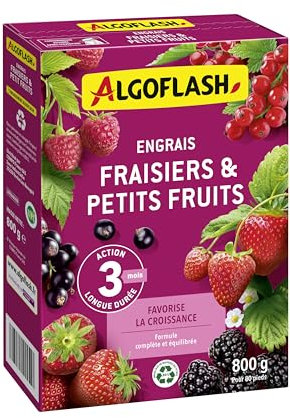 Algoflash Engrais Fraises et Petits Fruits, Action prolongée - 800 g