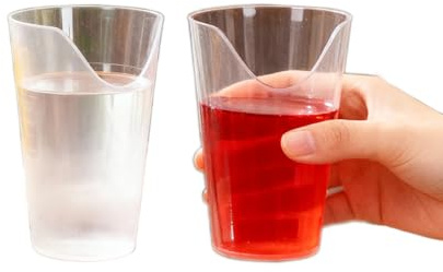 Adaptive Cup Nose Out Cup – Open-Top Hygienic Drinking Cup, No-Nose-Touch | 2 Sets-8oz/240ml) BPA-Free Plastic for Kids & Adults, Dishwasher Safe, Home, School, Travel (Assorted Colours)