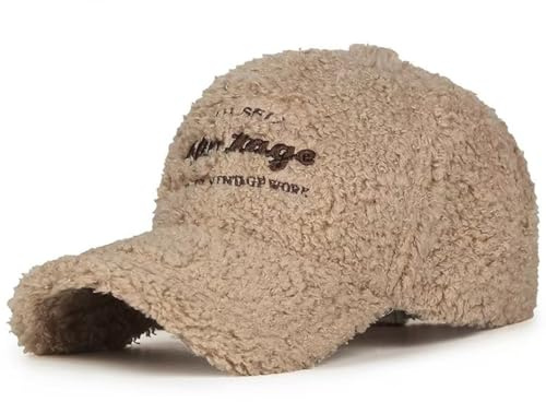 Gorras de béisbol cálidas para invierno esponjosas mujeres y hombres peludas forro polar cordero gorra de béisbol Gorras de Unisex Cálido Ajustable Sombreros