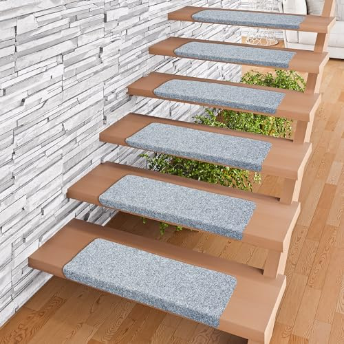 Pergamon Trend Nadelfilz Stufenmatte Bent Grau (eckig) einzeln oder im 15er Set