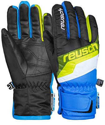 Reusch Dario R-TEX XT Junior warme, wasserdichte, Winddichte und atmungsaktive Skihandschuhe Winterhandschuhe Kinder Kids Jugendliche Mädchen Jungen mit Klettverschluss
