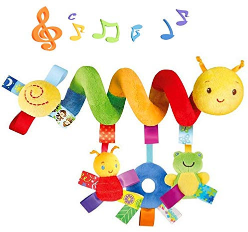 Comius Sharp Spirale Bett Kinderwagen Spielzeug, Mobile Baby Kinder Twisty Spirale Cartoon Spielzeug Geschenke,Kleinkind Baby Aktivität pädagogische Plüschtier Plüschtier (bunt)