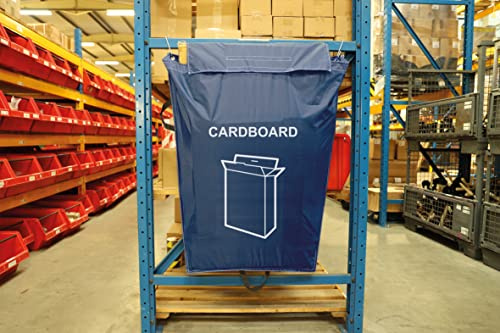 Racking Sack Waste Recycling, CARDBOARD, Industrial Grade, Integrated Top Flap With Velcro Fastening, Multiple Fixing Options, Double Stitched Strength, 160 Litre Capacity