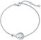 FANCIME 925 Sterling Silber Infinity Armband Oktober Geburtsstein Opal Armband, Geschenk Schmuck Geburtstag Geschenke für Damen Frauen Mädchen Mutter Freundin Ehefrau Her