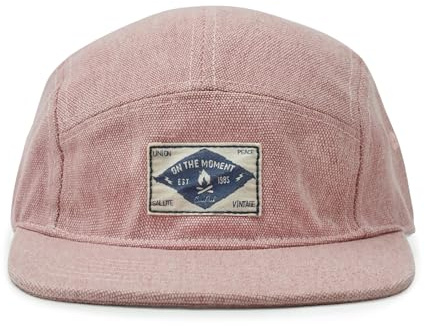 Croogo Snapback Hats for Men Women 5 Panel Baseball Cap Classic Trucker Hat Flat Brim Hats Cadet Cap,Pink-5P02