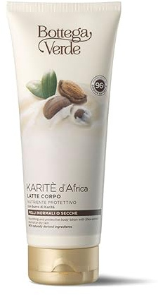 Bottega Verde - Latte Corpo, Karitè d'Africa, 200 ml, Nutriente e Protettivo, con Burro di Karitè, per Pelli Normali o Secche