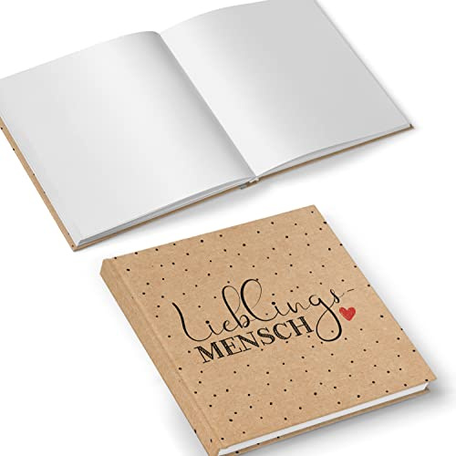Logbuch-Verlag Presentbok favoritperson 15 x 15 cm vita sidor personlig gåva kärleksbevis partner årsdag födelsedag