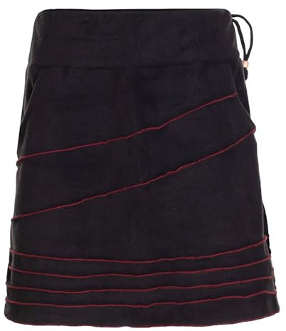 Vishes - Alternative Bekleidung - Thermorock Warmer Damen Winterrock kurz Minirock aus ECO-Fleece schwarz 40-42