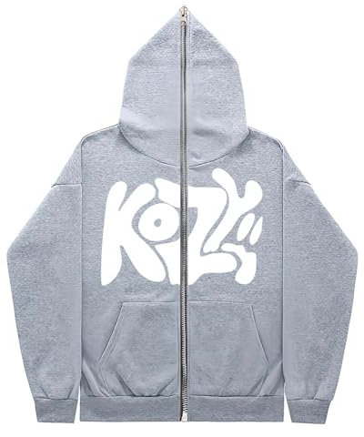 AMDOLE Felpe con cappuccio da donna pullover alla moda con cerniera completa felpa americana giacca casual a maniche lunghe felpa con cappuccio ragazze ragazzi ragazze, GY1., XXL