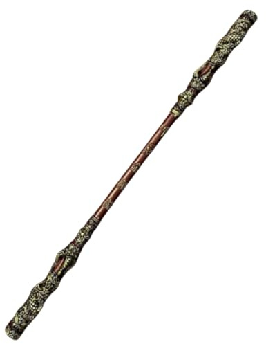 damdos Halloween Prop Cosplay Weapon for Myth Wukong Jingu Bang,Wukong Stick Cudgels Wukong Black Ruyi Jin Gu Bang (80inch Length, Gold)