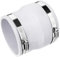 Round to Oval Duct Connector with Steel Clamp Dryer Vent Ventilation Hose Connector Exhaust Tube for Household