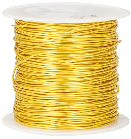 82 Feet Tarnish Resistant Copper Wires 20 Gauge/0.8mm Jewelry Craft Wires Beading Wire for Jewelry Making, Wire Wrapping and Crafting(Gold)