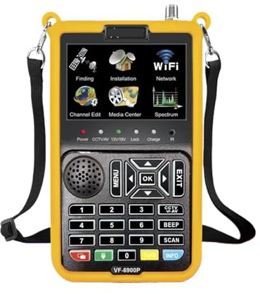 AYJYZHIAG Récepteur de télévision par Satellite VF-6900 DVB-S2 CCTV AHD, TVI et CVI, Affichage de caméra HD, détecteur de télévision par Satellite H.264(VF-6900 Pro)