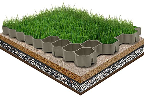 Genérico Rejillas para césped 16 Unidades plástico Verde 60x40x3 cm,Bricolaje,Materiales de construcción,Molduras-146280